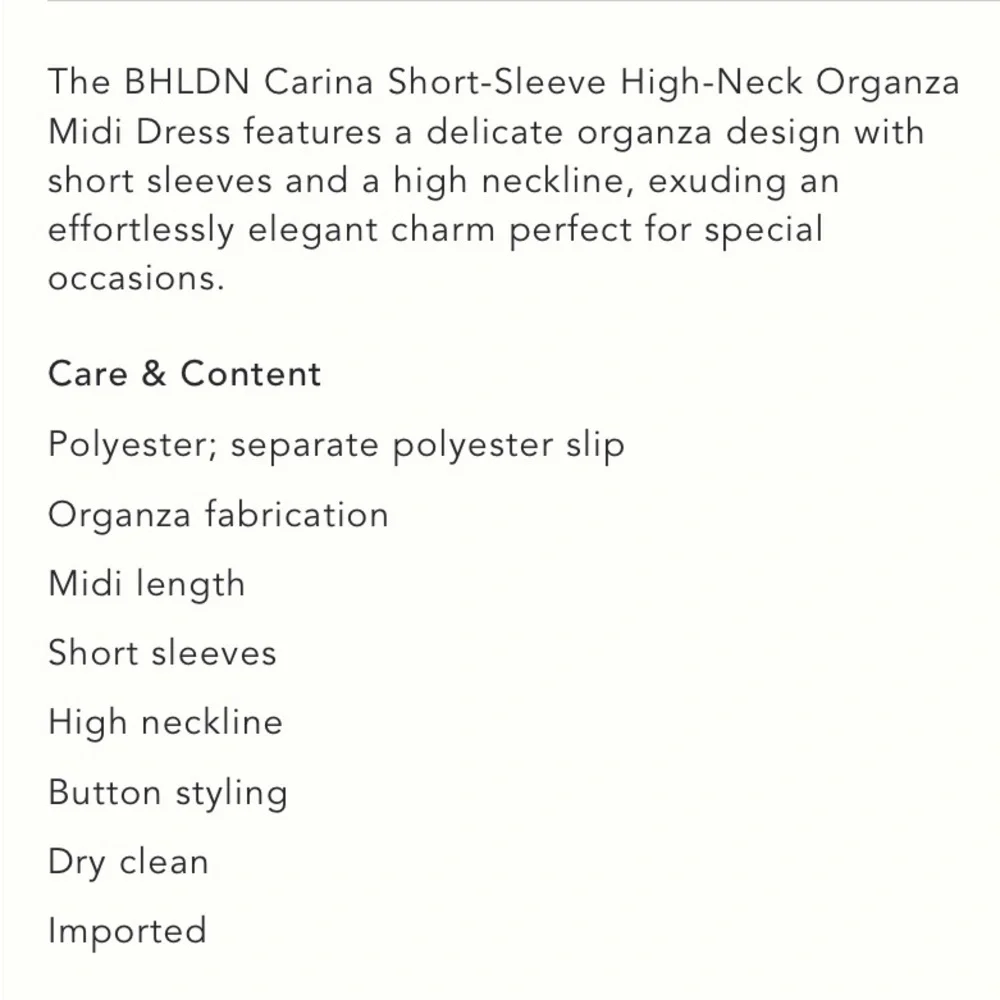 BHLDN Carina Short-Sleeve Organza Dress - Picture 4 of 7